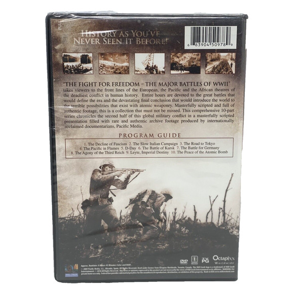 The Fight for Freedom: The Major Battles of WWII DVD 2010 New Docuseries - Picture 2 of 5